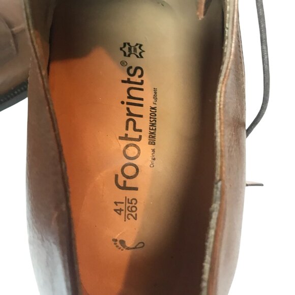 Birkenstock Footprints Handmade Brown Leather Derby Shoes Mens  8/41 (3 OF 3) - Picture 7 of 13